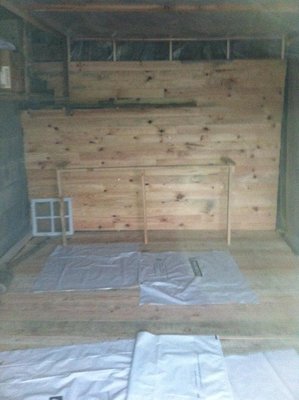 le garage pendant les traveaux