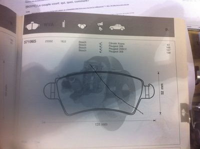 Ca c la fdp 1599 pour 206 s16 2.0l