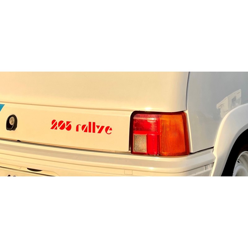 Autocollants stickers Bande Pts hayon / coffre 205 rallye - EPOQUEAUTO69