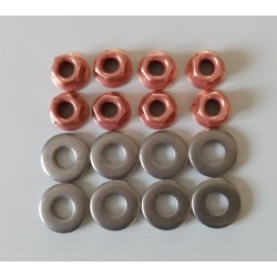 Ecrous cuivre et rondelles...