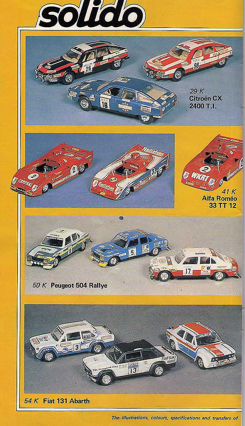 Extrait catalogue Solido 1979