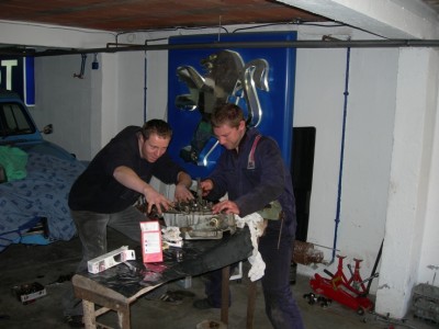 Geoffrey et Baptiste en plein travail