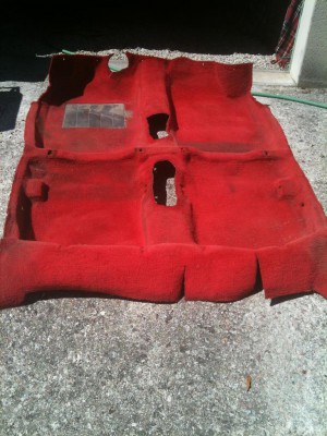 Moquette avant nettoyage